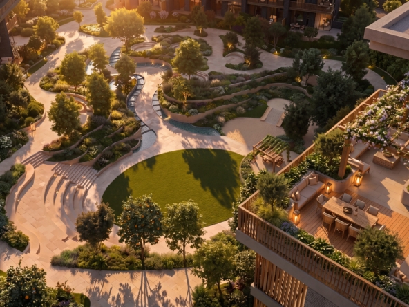 AI-generated creative rendering based on trained algorithms and human input.